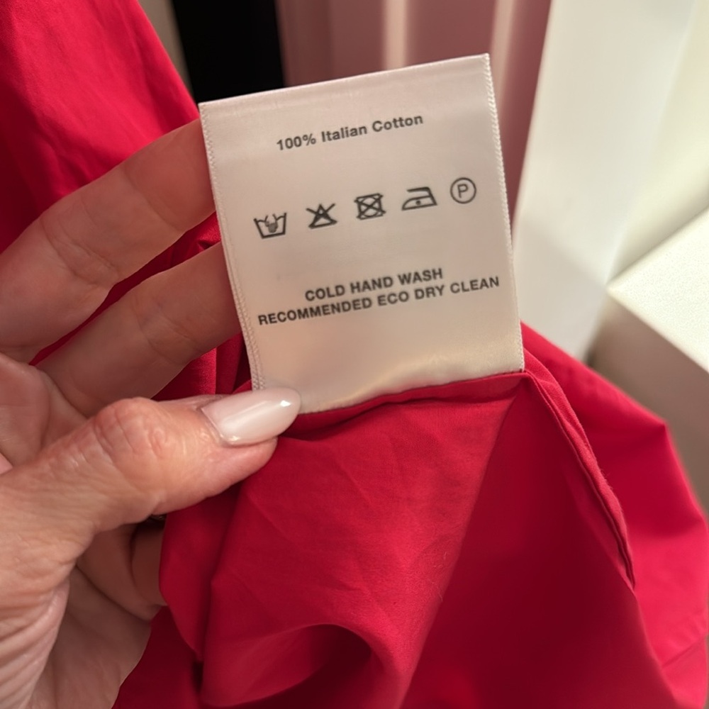 Esse Studios Red Italian Cotton Cutout Dress- US6 - Picture 10 of 14